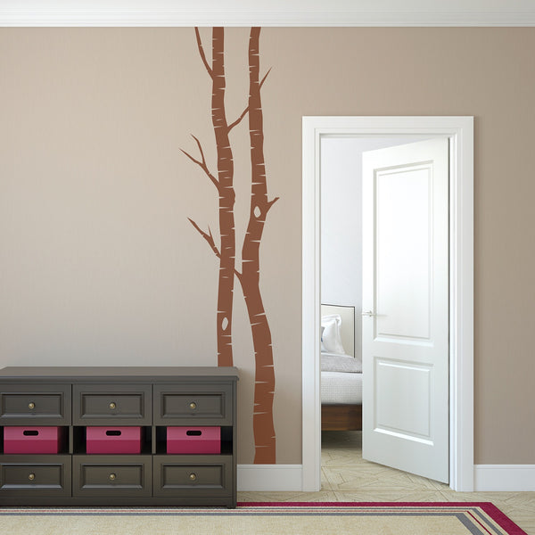 Birch Tree Wall Sticker Silver Birch Tree Decal - One Panel Wall Art