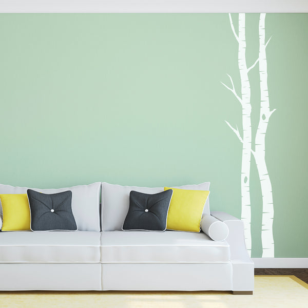 Birch Tree Wall Sticker Silver Birch Tree Decal - One Panel Wall Art