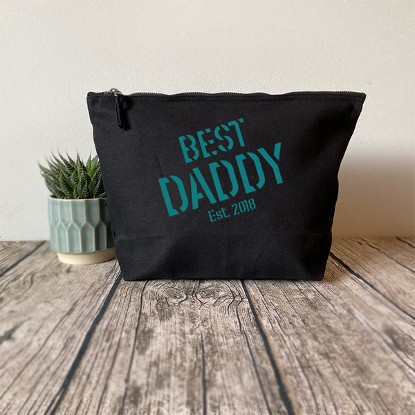 Best Daddy Est. Pouch - Best Daddy Washbag - Beard Grooming Pouch - Fathers Day Gift - Dads Washbag