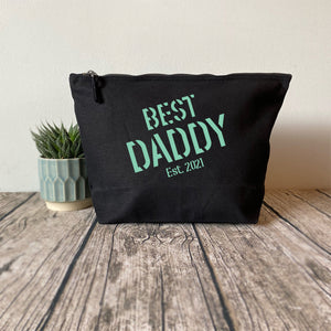 Best Daddy Est. Pouch - Best Daddy Washbag - Beard Grooming Pouch - Fathers Day Gift - Dads Washbag