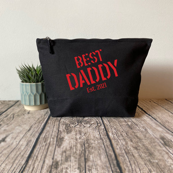 Best Daddy Est. Pouch - Best Daddy Washbag - Beard Grooming Pouch - Fathers Day Gift - Dads Washbag