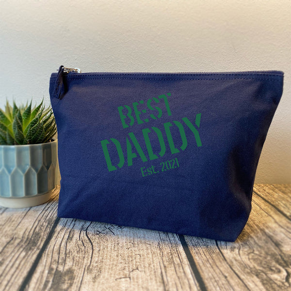 Best Daddy Est. Pouch - Best Daddy Washbag - Beard Grooming Pouch - Fathers Day Gift - Dads Washbag