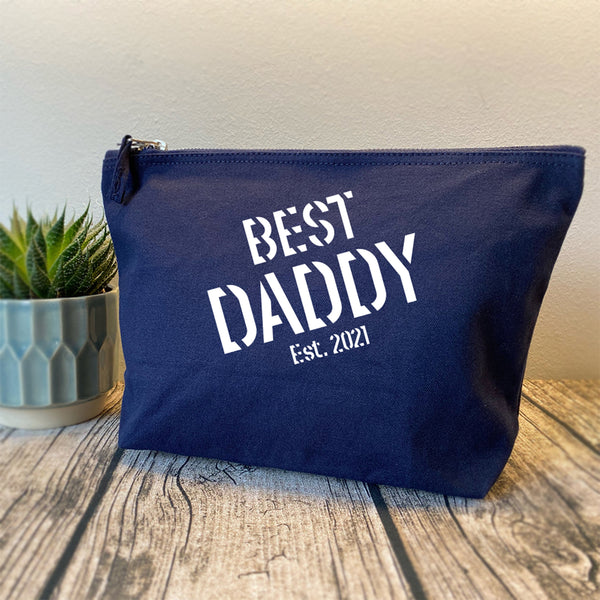 Best Daddy Est. Pouch - Best Daddy Washbag - Beard Grooming Pouch - Fathers Day Gift - Dads Washbag