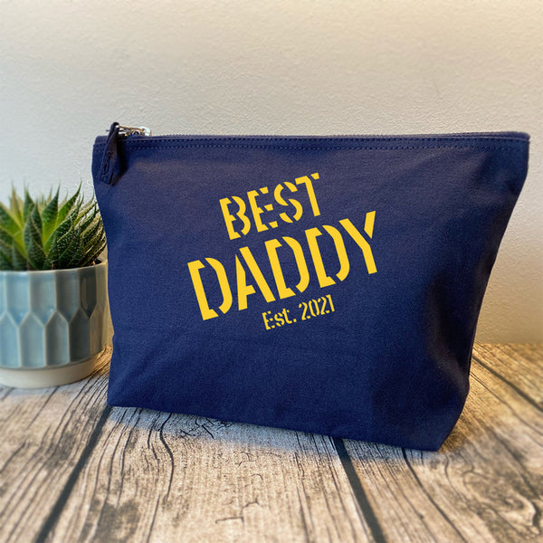 Best Daddy Est. Pouch - Best Daddy Washbag - Beard Grooming Pouch - Fathers Day Gift - Dads Washbag