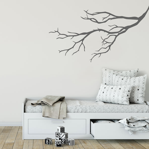 Tree Branch Wall Sticker with Stars or Leaves - Branch Wall Sticker - Branch Nursery Wall Sticker - Tree Branch Wall Decal - Tree Wall Art