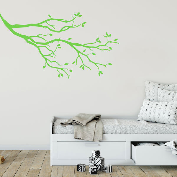 Tree Branch Wall Sticker with Stars or Leaves - Branch Wall Sticker - Branch Nursery Wall Sticker - Tree Branch Wall Decal - Tree Wall Art