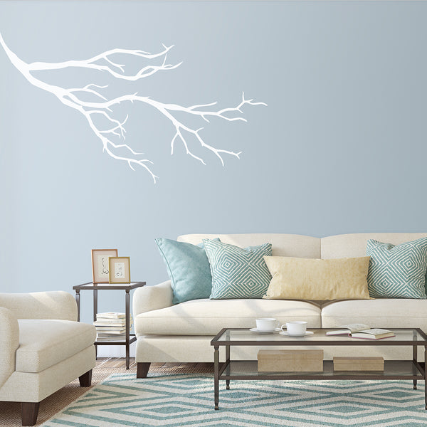 Branch Wall Sticker with Birds and Leaves - Branch Wall Decal - Tree Branch Wall Decal