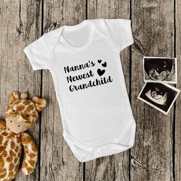 Nanna's Newest Grandchild Birth Announcement Baby Body Suit