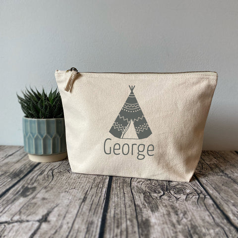 Personalised Teepee Children's Washbag