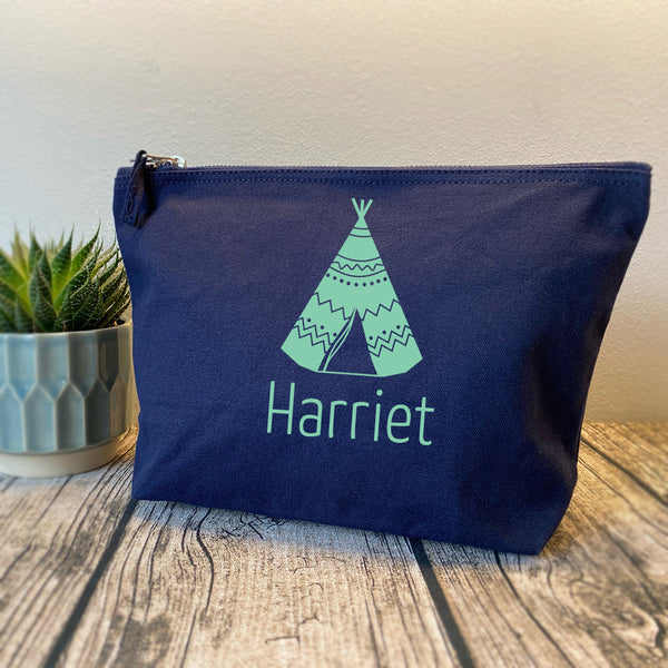 Personalised Teepee Children's Washbag