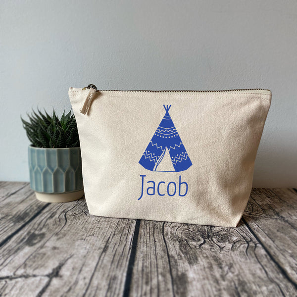 Personalised Teepee Children's Washbag