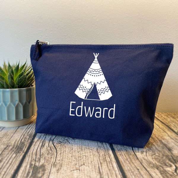 Personalised Teepee Children's Washbag