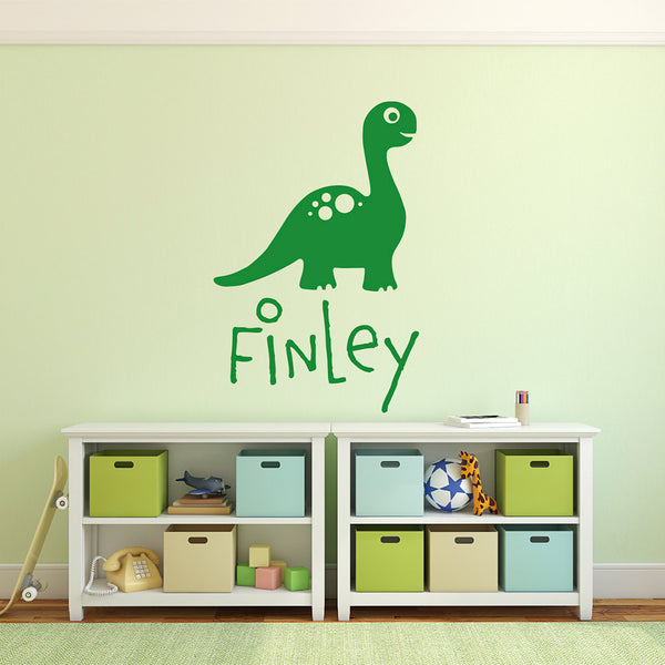 Personalised Name Dinosaur Wall Sticker - Child’s Bedroom