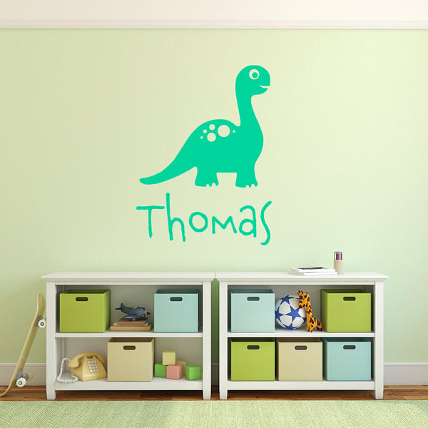 Personalised Name Dinosaur Wall Sticker - Child’s Bedroom