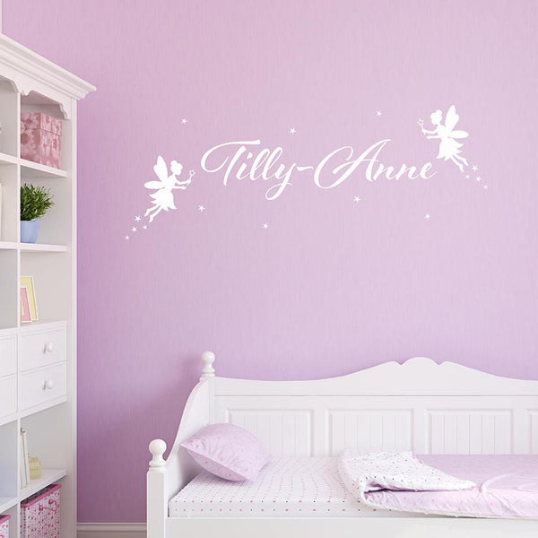 Personalised Fairies with Name Wall Sticker