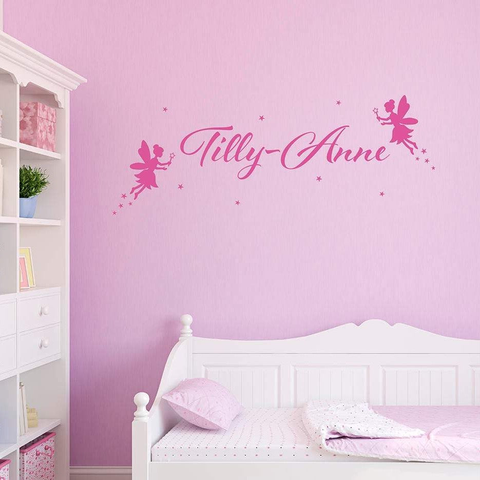 Personalised Fairies with Name Wall Sticker