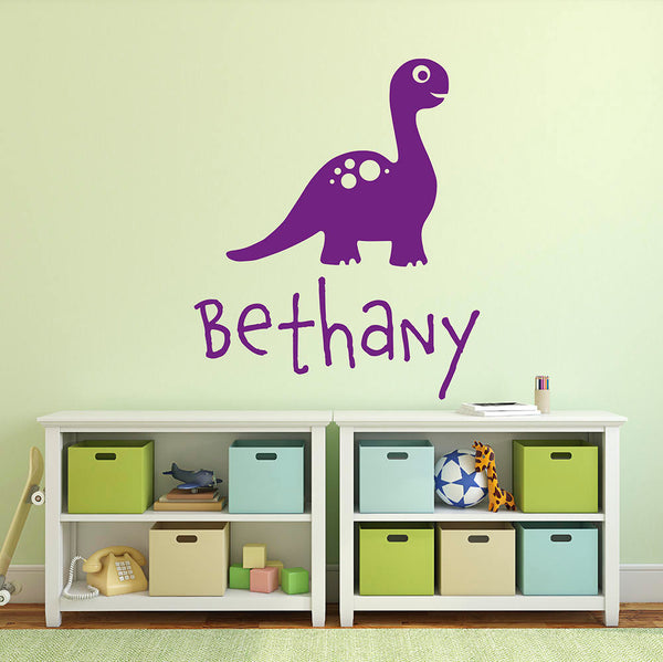 Personalised Name Dinosaur Wall Sticker - Child’s Bedroom