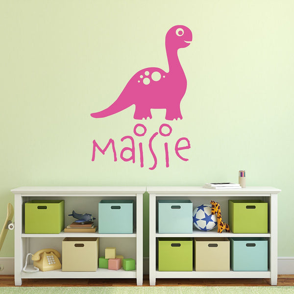 Personalised Name Dinosaur Wall Sticker - Child’s Bedroom