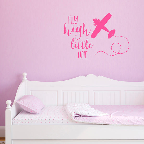 Fly High Little One Aeroplane Wall Sticker