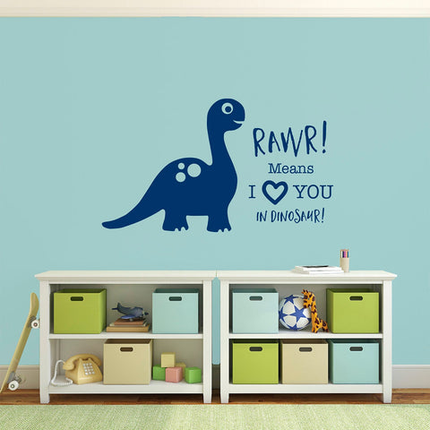 Dinosaur Rawr! Means I Love you in Dinosaur Wall Sticker