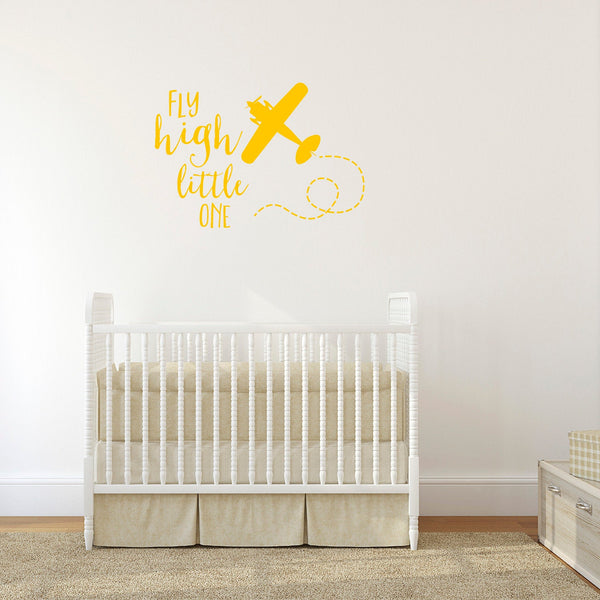 Fly High Little One Aeroplane Wall Sticker