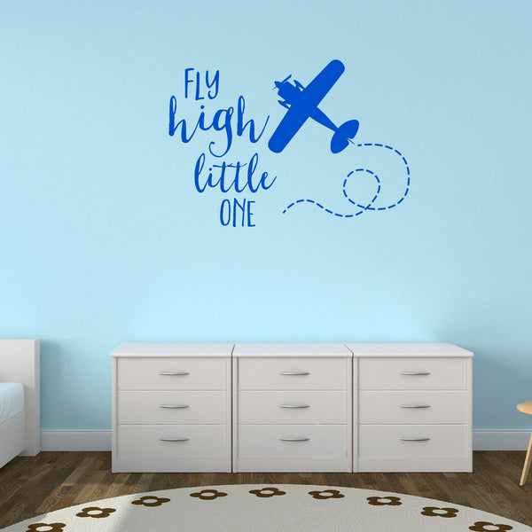 Fly High Little One Aeroplane Wall Sticker