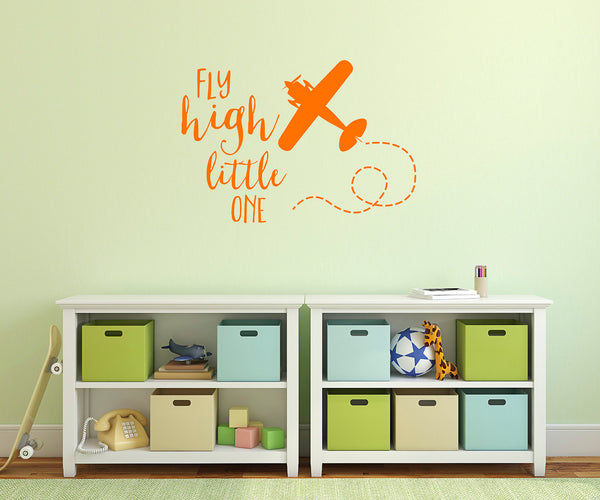 Fly High Little One Aeroplane Wall Sticker