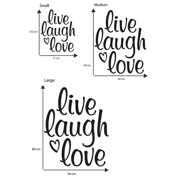 Live Laugh Love Vinyl Wall Sticker