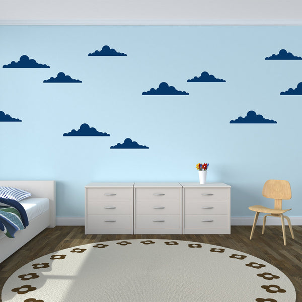 Large Set of Retro Cloud Wall Stickers - Toy Story Clouds Wall Stickers