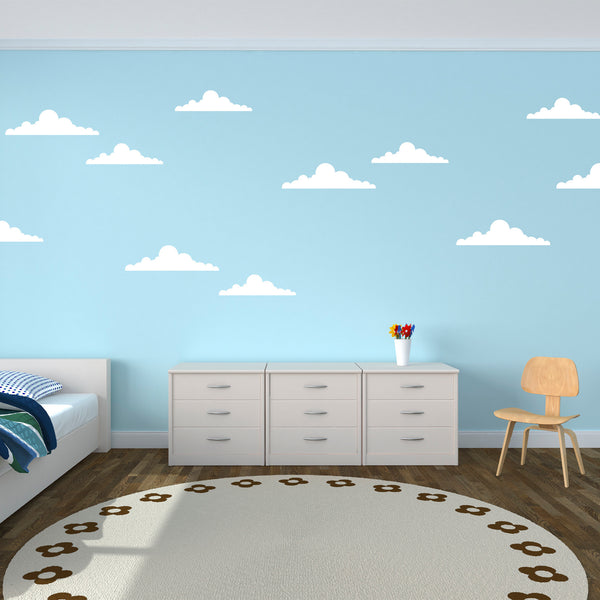 Large Set of Retro Cloud Wall Stickers - Toy Story Clouds Wall Stickers