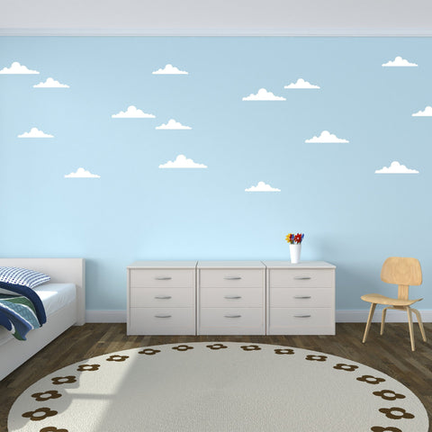 Small Set of Retro Cloud Wall Decals - Toy Story Cloud Stickers