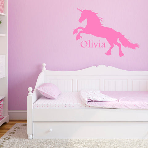 Personalised Unicorn Wall Stickers