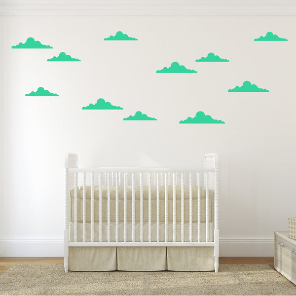 Large Set of Retro Cloud Wall Stickers - Toy Story Clouds Wall Stickers