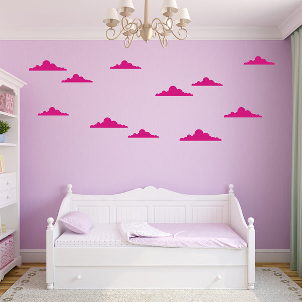 Large Set of Retro Cloud Wall Stickers - Toy Story Clouds Wall Stickers