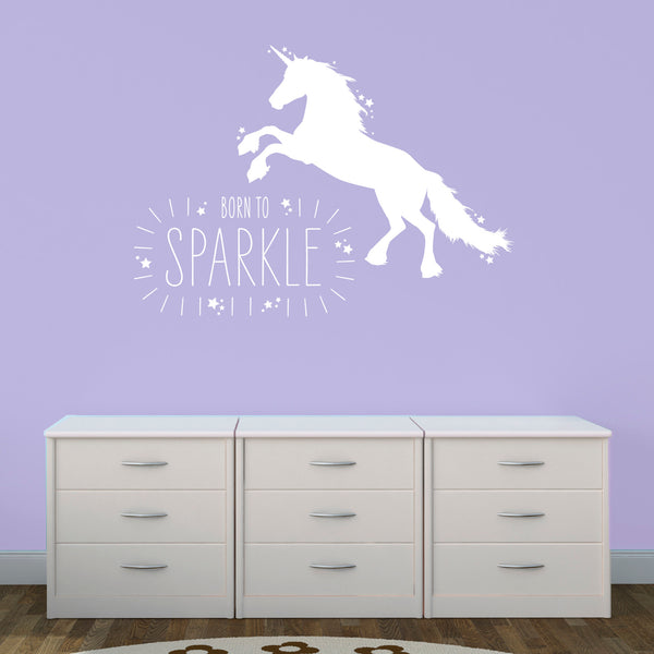 Born to Sparkle Unicorn Wall Stickers