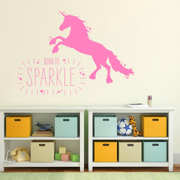 Born to Sparkle Unicorn Wall Stickers