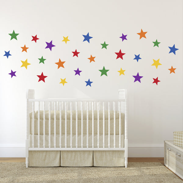 Multi Coloured Star Wall Stickers