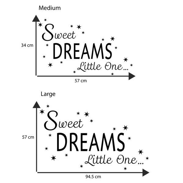 Sweet Dreams Little One Quote Wall Sticker