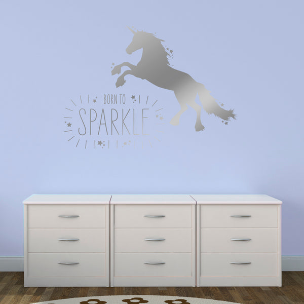 Born to Sparkle Unicorn Wall Stickers