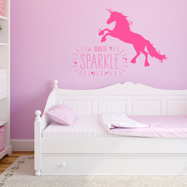 Born to Sparkle Unicorn Wall Stickers