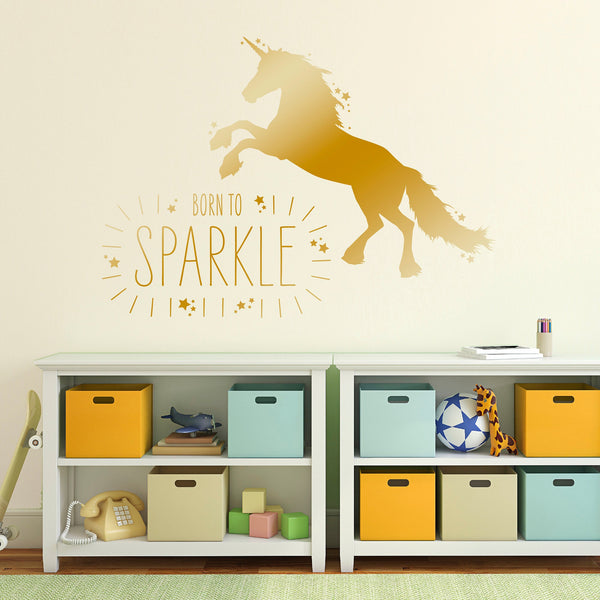 Born to Sparkle Unicorn Wall Stickers