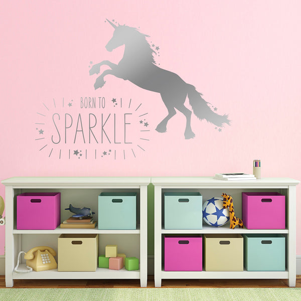 Born to Sparkle Unicorn Wall Stickers