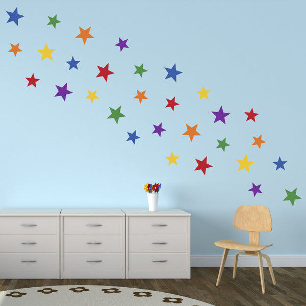 Multi Coloured Star Wall Stickers