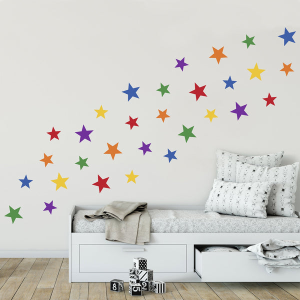 Multi Coloured Star Wall Stickers