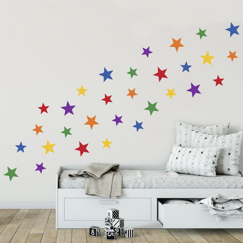 Multi Coloured Star Wall Stickers