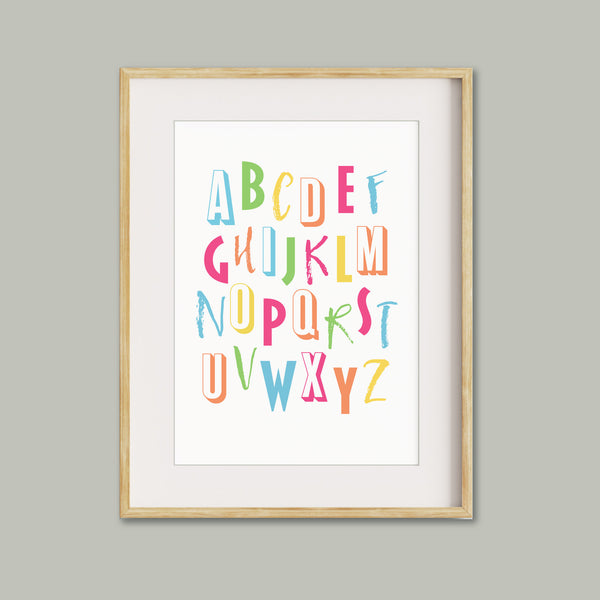 Rainbow Alphabet Print