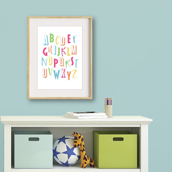 Rainbow Alphabet Print