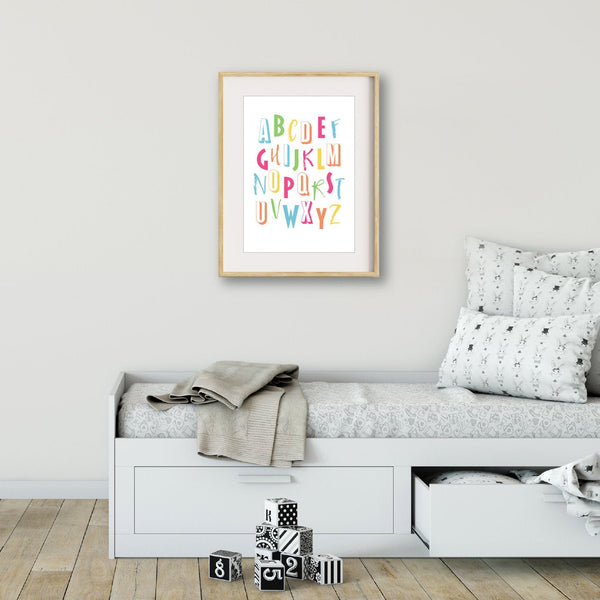 Rainbow Alphabet Print