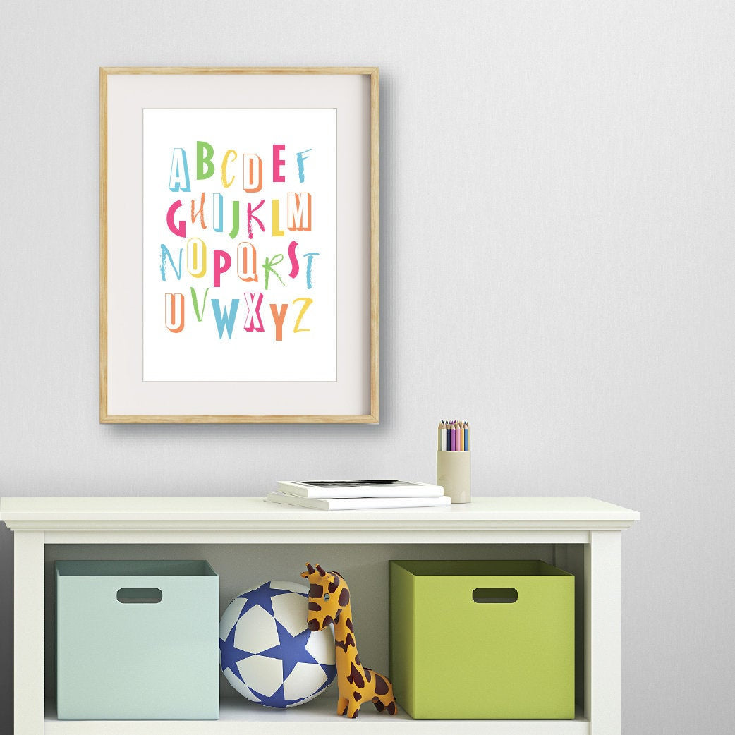 Rainbow Alphabet Print