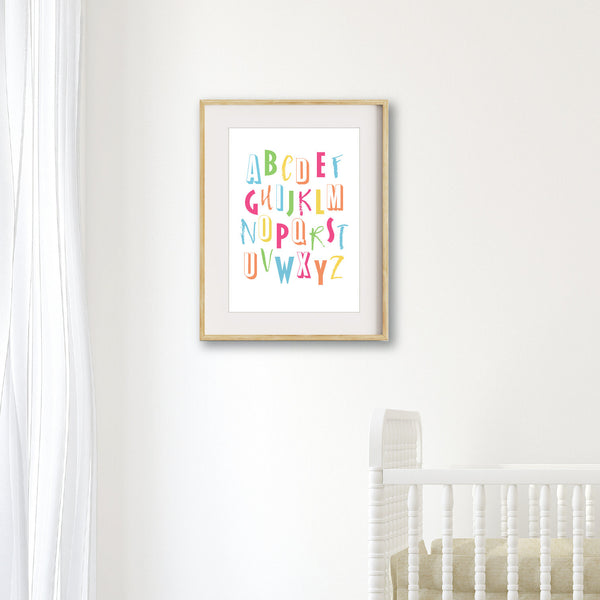 Rainbow Alphabet Print